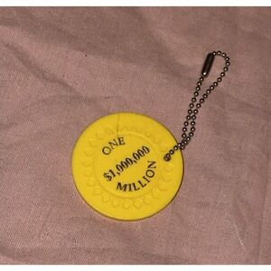 VINTAGE Laughlin Nevada Poker Casino Chip Keychain Key Ring One In A Million